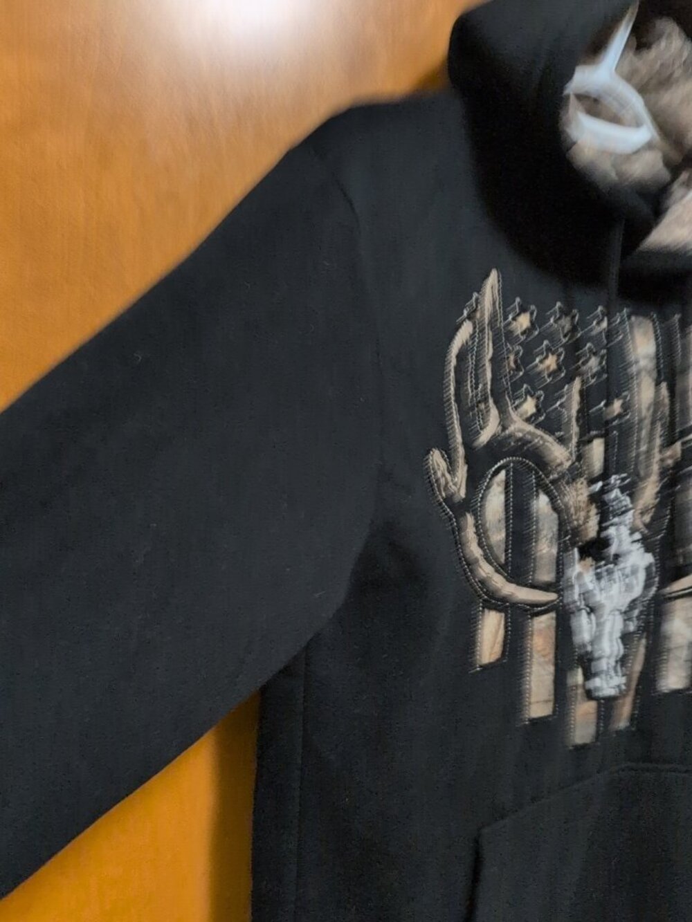 Realtree Edge Buck Wear Sweatshirt Mens M Black Camouflage Long Sleeve Hoodie - Picture 5 of 11